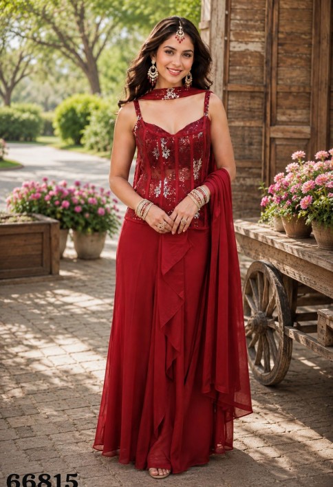 Graceful Embroidered Readymade Indo-Western